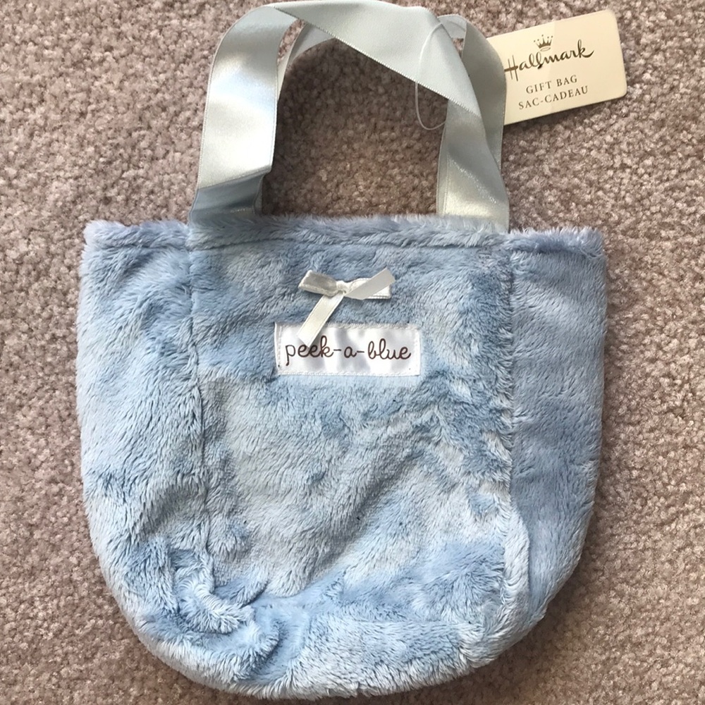 Plush and Cozy Baby Blue Gift Bags